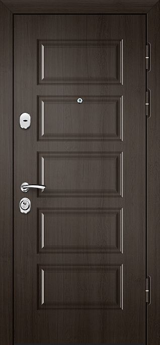Входная металлическая дверь с гладкой филенкой №12